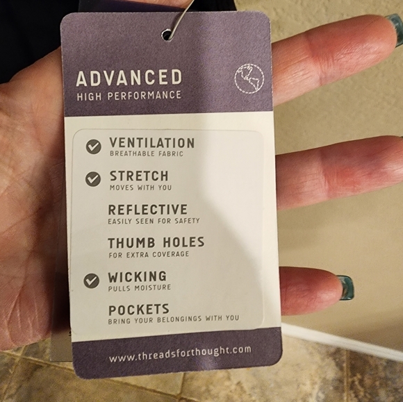 *NWT Threads 4 Thought Black Mesh Roma Muscle Tank Top* - Picture 4 of 8